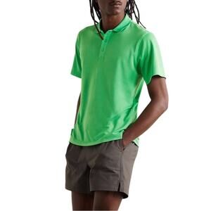 Outdoor Voices NWT Men's Kelly Green Short Sleeve Birdie Polo Shirt Size XXS
